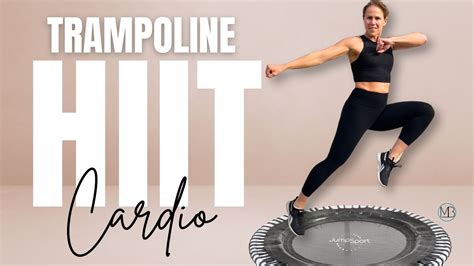 30 Min Rebounding Hiit Workout At Home Fat Burning Cardio Mini Trampoline Youtube