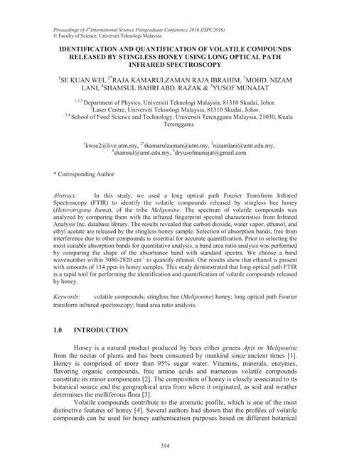 Pdf Identification And Quantification Of Volatile Compounds Released