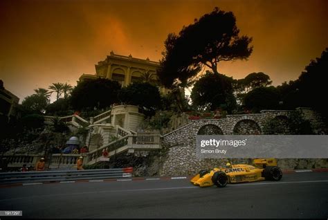 Ayrton Senna Of Brazil In Action In His Lotus Honda During The Monaco