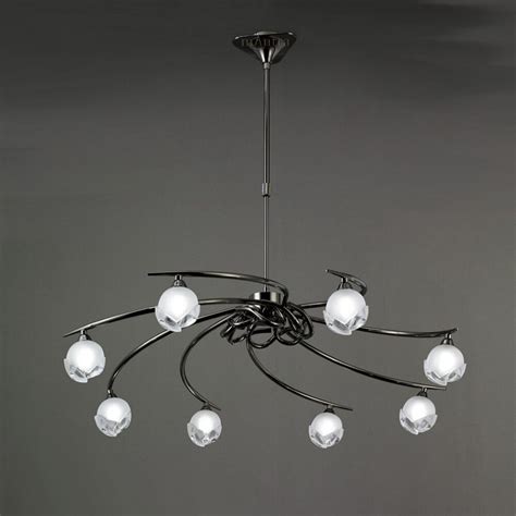 Mantra M0800BC Fragma 8 Light Black Chrome Ceiling Pendant