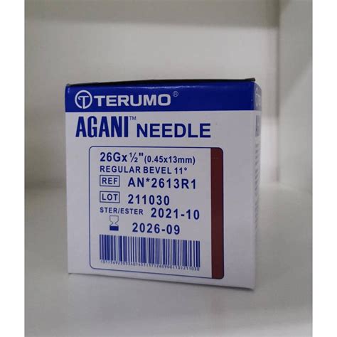 Terumo Agani Needle 26G X 1 2IN 0 45X13MM 100PCS BOX EXP 2026