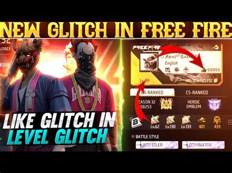 New Glitch In Free Fire Free Fire Likes Glitch Free Fire Level Up