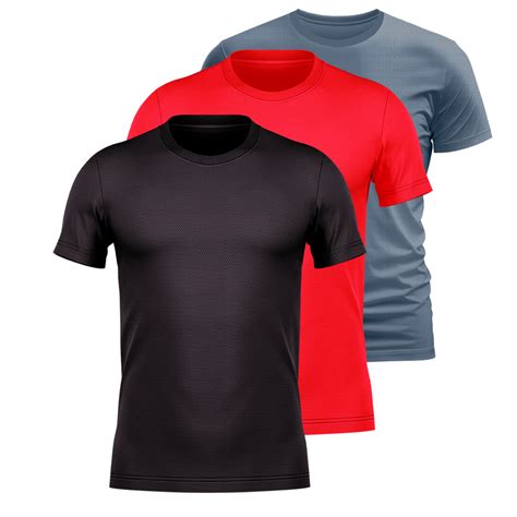 Kit Camisa Dry Fit Masculina Manga Curta Lisa Furadinha Academia