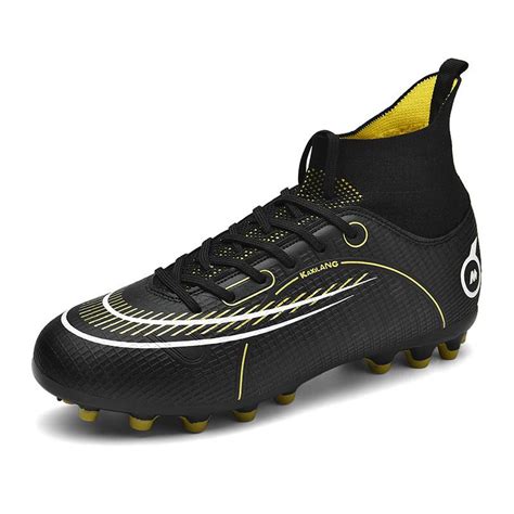 Buy Men Football Boots Long Spikes Fg Kids Soccer Shoes High Ankle