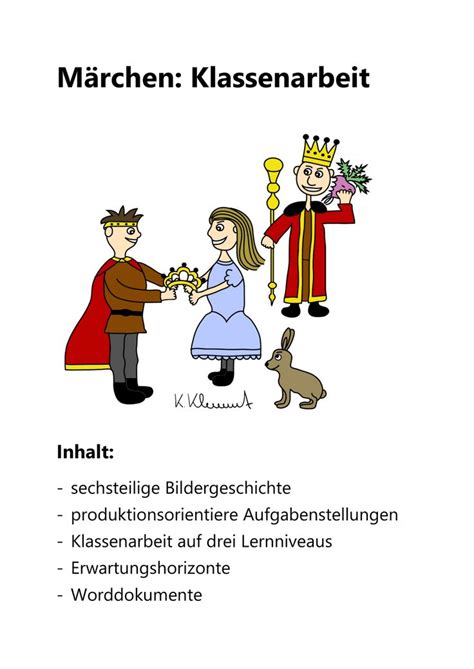 M Rchen Klassenarbeit Lernzielkontrolle Mit Einer Bildergeschichte