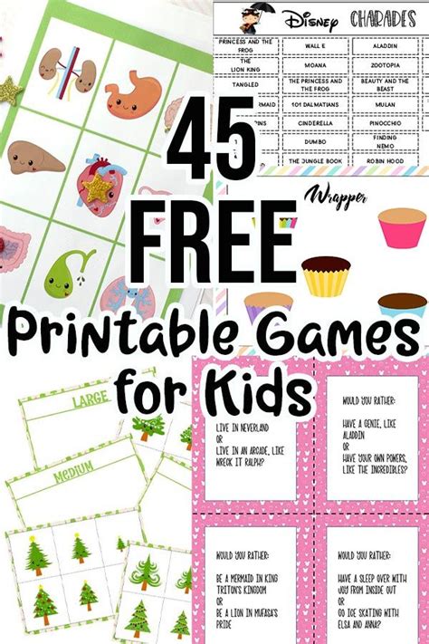 Fun Printable Games For Kids