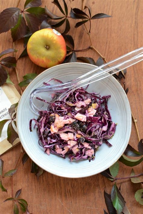 Salade De Chou Rouge Pomme Et Raisins Secs V G Tarien Hum A Sent