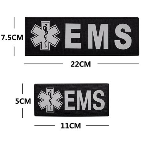 Ems Reflective Patches First Aid Paramedic Decorative Embroidered