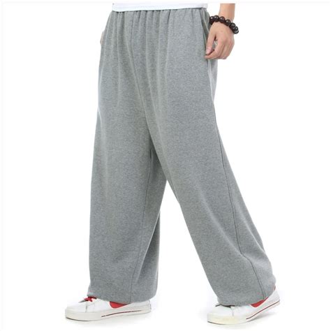 Autumn Winter Hip Hop Joggers Men Sweatpants Warm Fleece Loose Baggy Pants Harem Trousers Plus