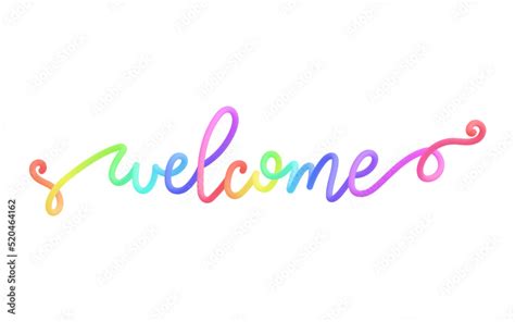 Welcome banner text sign isolated on white vector Stock Vector | Adobe ...