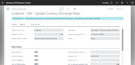 Dynamics Business Central Automate Currency Exchange Rate Updates