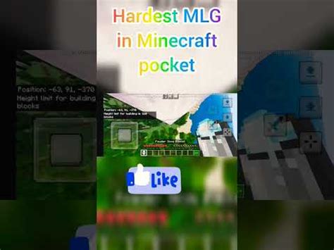 Hardest MLG In Minecraft Pocket Edition Short Minecraft Mlg