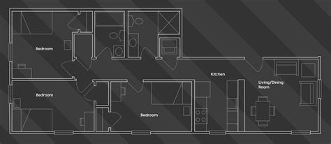 3 Bedroom Floor Plans — Temple Nest Apartments