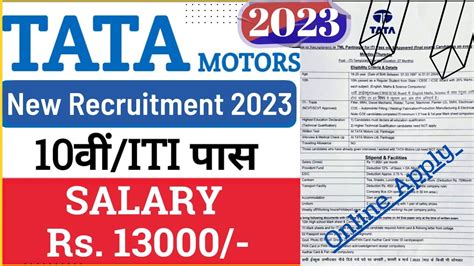 Tata Motors Apprentice Recruitment Tata Motors Freshers Job