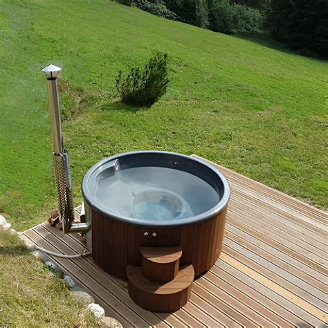 Saunalife 6 Person Wood Fired Hot Tub Model S4b S4n