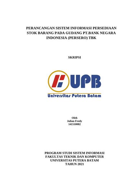 PDF PERANCANGAN SISTEM INFORMASI PERSEDIAAN STOK DOKUMEN TIPS