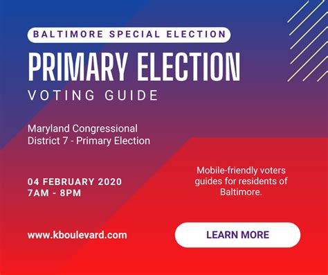 Maryland District 7 Primary Election for Congress - 2020