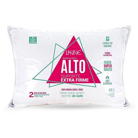 Travesseiro Alto Extra Firme - Travesseiro Extra Firme Fibra Siliconizada Suavity Alto – Hamuche