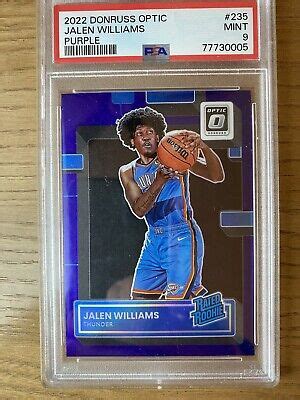 Donruss Optic Jalen Williams Rated Rookie Purple Prizm