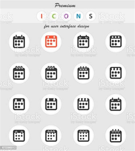 달력 아이콘 세트 0명에 대한 스톡 벡터 아트 및 기타 이미지 0명 낮 다이어리 Istock