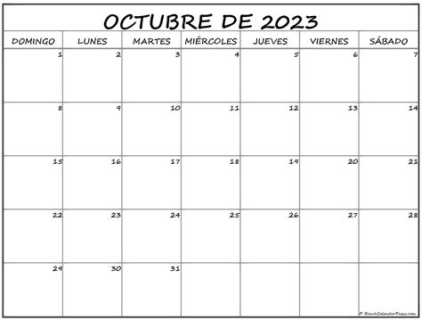 Calendario Octubre En Word Excel Y Pdf Calendarpedia Images