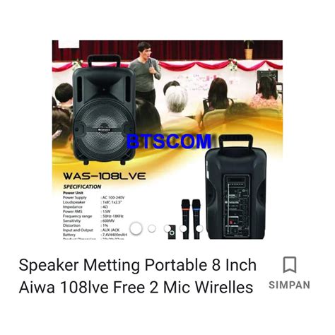 Jual Speaker Portable Meeting Wireless Aiwa Was Lve Original