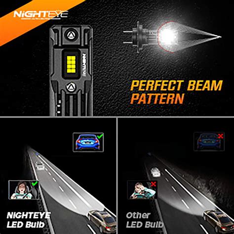 Nighteye Auto Lighting A S Pcs K White Led Car Headlight