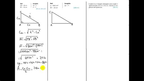 Esercizi Pagina Iic Teorema Di Pitagora Youtube