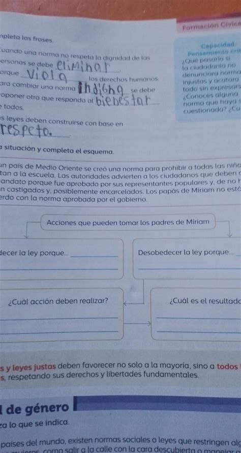 4 Lee la situación y completa el esquema En un país de Medio Oriente