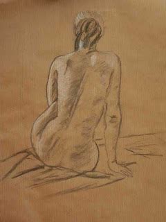 Peinture Passion Marie Christine croquis modèle nu naked model sketch