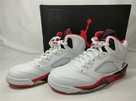 【未使用】 Air Jordan 5 Retro Fire Red 136027 120 ナイキ エアジョーダン5レトロ ファイアー レッド 黒ベロ ナンバーリング 220616の落札情報詳細