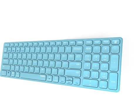 Rapoo E9700M Multi Mode Wireless Ultra Slim Keyboard Blau Ab 52 27