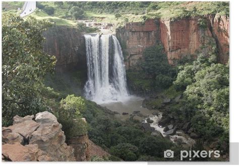 Poster The Elands River Waterfall At Waterval Boven Pixershk