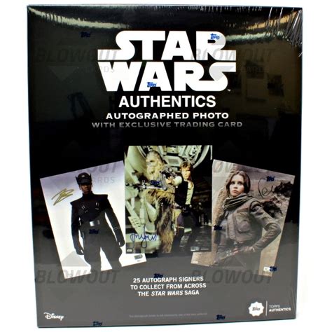 2019 Topps Star Wars Authentics Autographed Photo And Trading Card Box