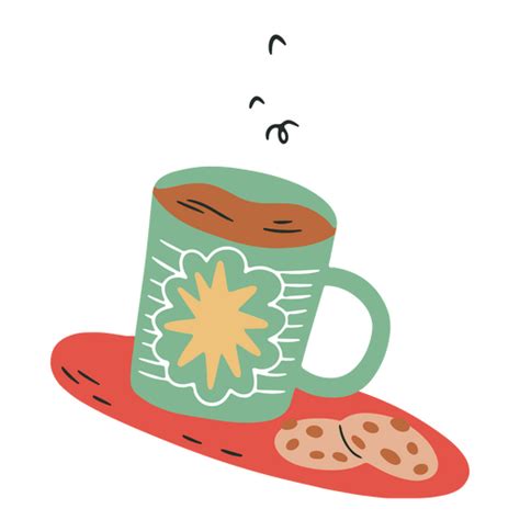 Hot Chocolate And Cookies Design To Evoke Holidays PNG SVG Design For T Shirts