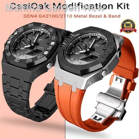 Casioak Modification Kit Gen Ga Metal Bezel Rubber Strap