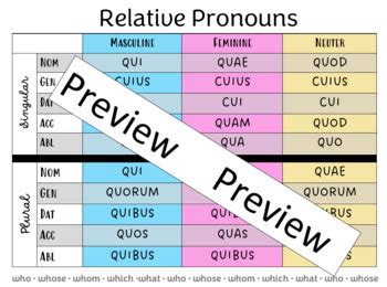 Relative Pronoun Posters By Louise Reinmuller TPT