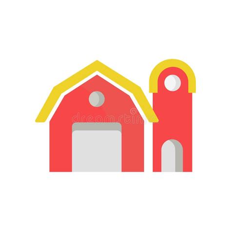 Barn Icon Vector Sign And Symbol Isolated On White Background Barn