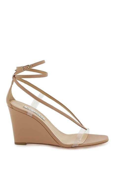 Aquazzura Illusion Plexi Sandals In Natural Lyst