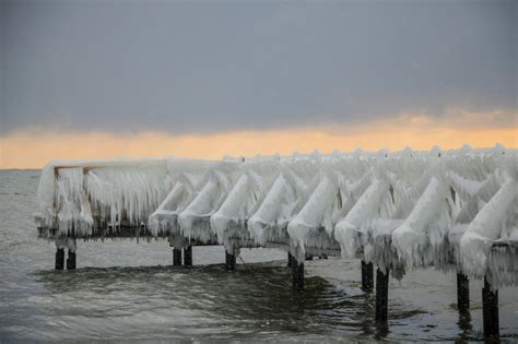 Wallpaper Sea Reflection Snow Winter Ice Morning Freezing