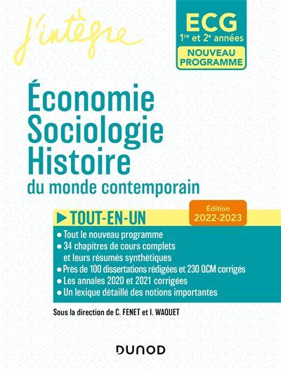 ECG 1 ET ECG 2 Economie Sociologie Histoire Du Monde Contemporain