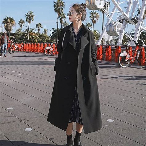 Black Trench Coat Women Outfit Atelier Yuwa Ciao Jp