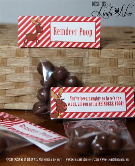 Reindeer Poop Brights Treat Bag Topper 4 Printable Etsy