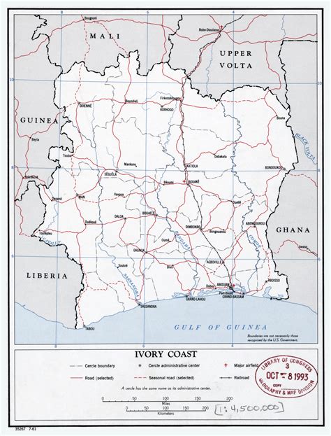 Ivory Coast Africa Map