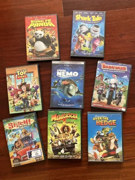 CHILDREN'S MOVIES 8 DVD Lot Pixar, DreamWorks, Disney, Nickelodeon MINT ...