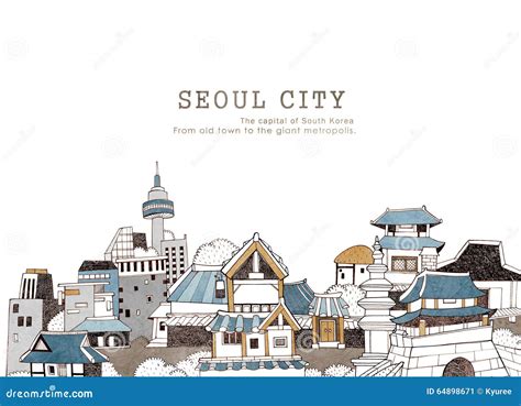 Seoul Korea Drawing At Rita Hill Blog