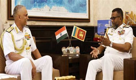 Sri Lanka Navy Commander In India Calls On Cns Admiral Hari Kumar Cds