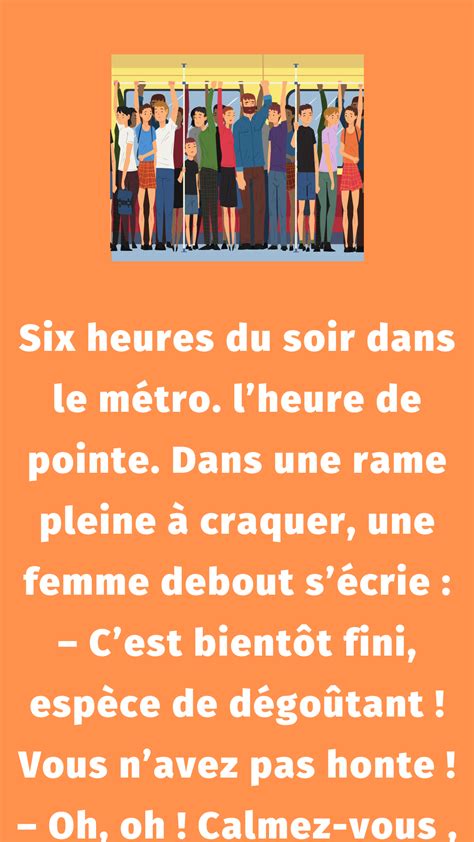 Six heures du soir dans le métro lheure de pointe Dans une rame