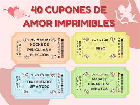 40 Cupones románticos cupones para parejas Cupones de amor