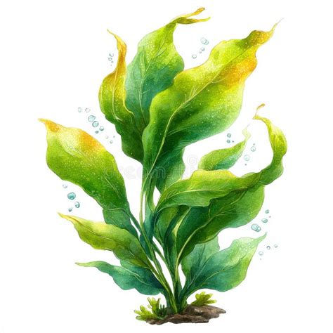 Watercolor Aquarium Plant Stock Illustrations 4294 Watercolor